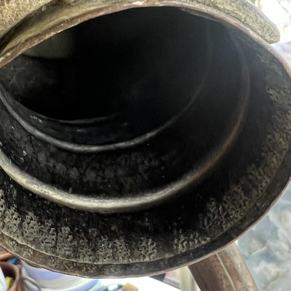 Vintage Hand Forged Lidded Coffee Urn Pitcher Copper Turkish Middle Eastern - Picture 14 of 16